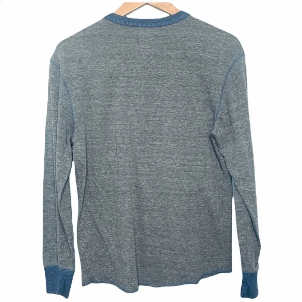 EUC Cremieux Long Sleeve Ringer Tee S Gray‎